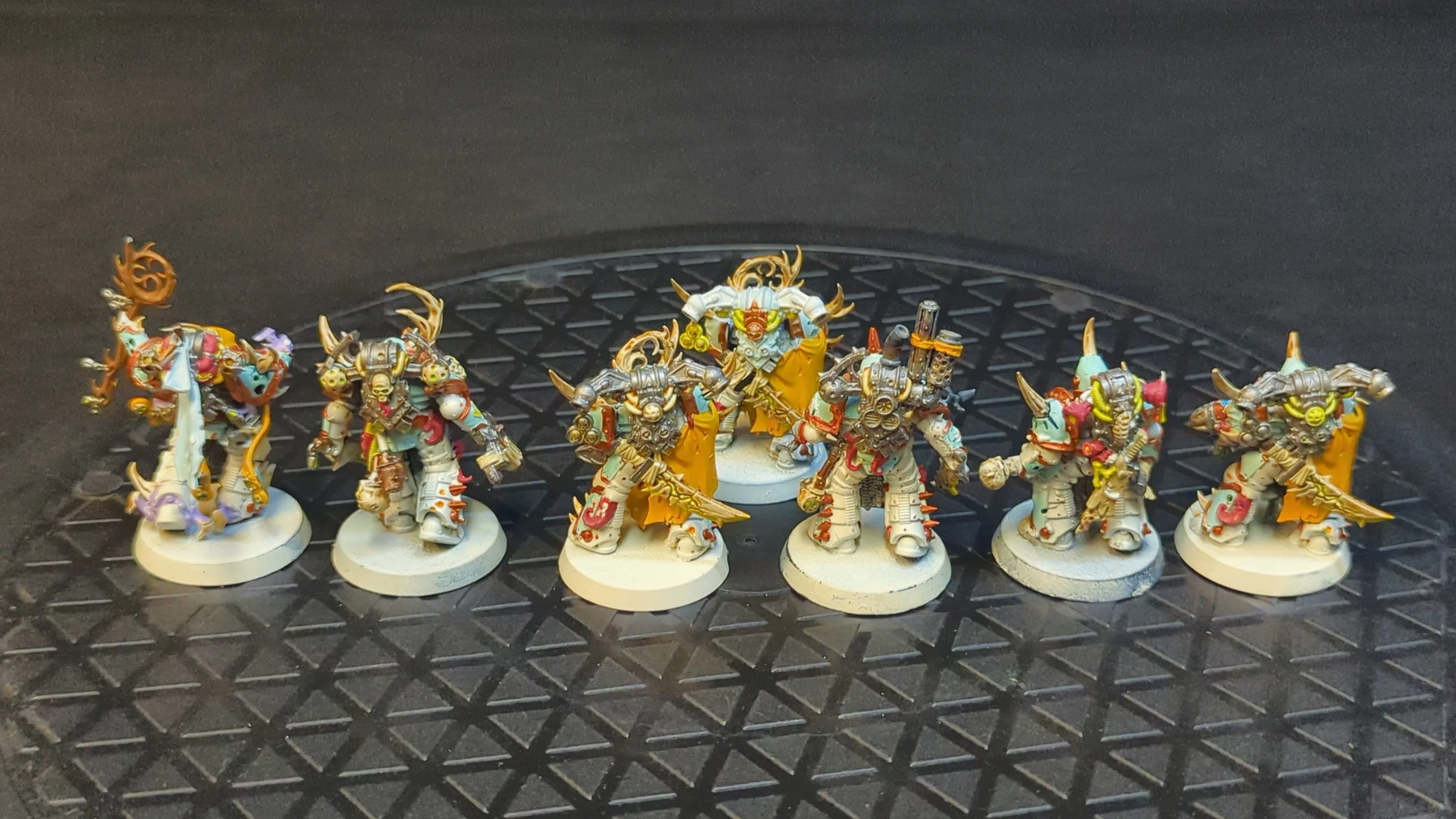 Warhammer 40k Death Guard Plague Marines x7 Painted - Image 2