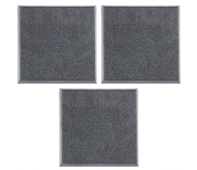 40mm Square Bases x3