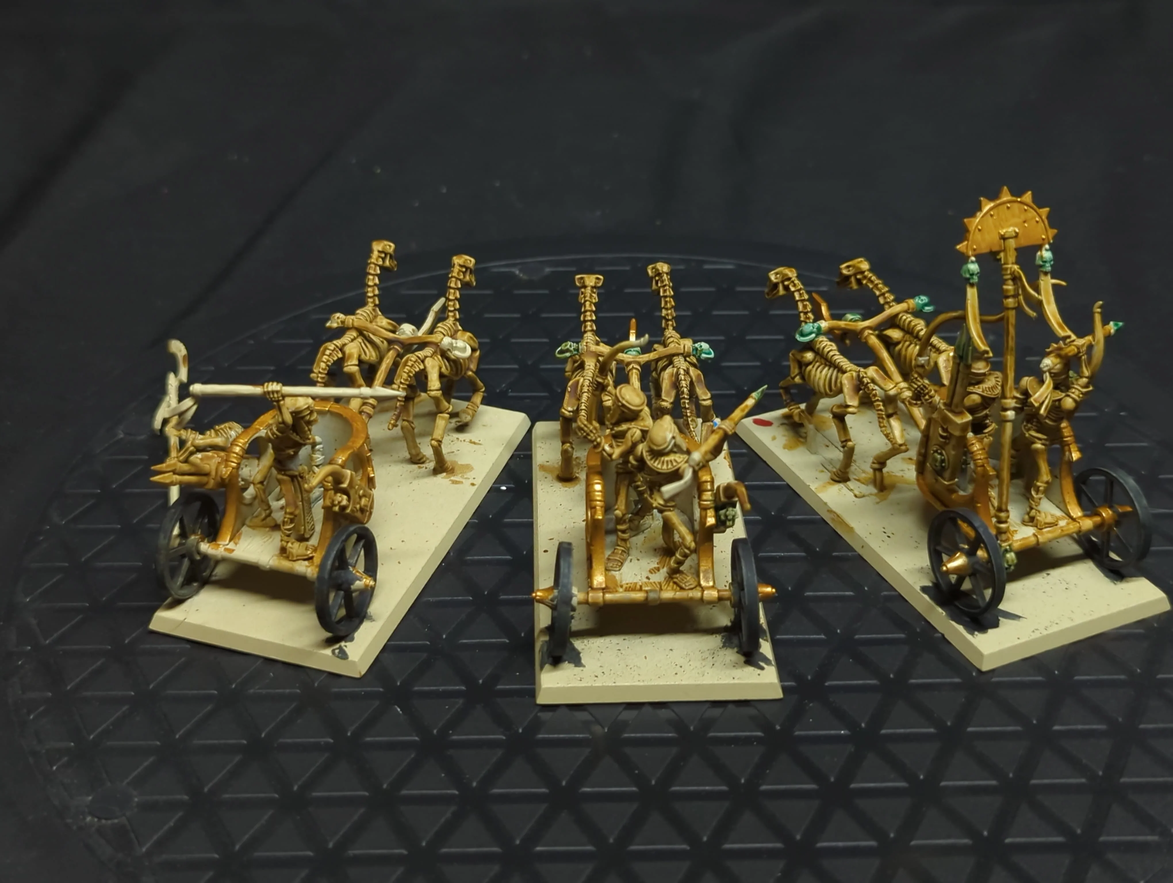The Old World Tomb Kings of Khemri Skeleton Chariots x3 - Image 2