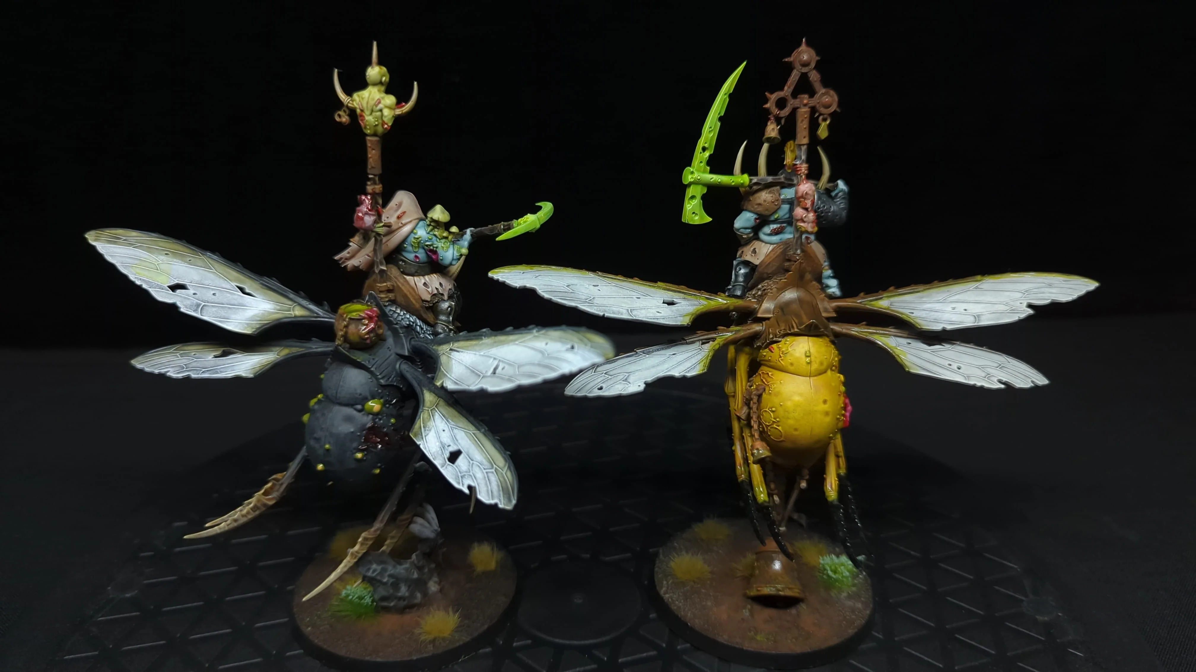 Age of Sigmar Maggotkin of Nurgle Pusgoyle Blightlords x2 Painted - Image 2