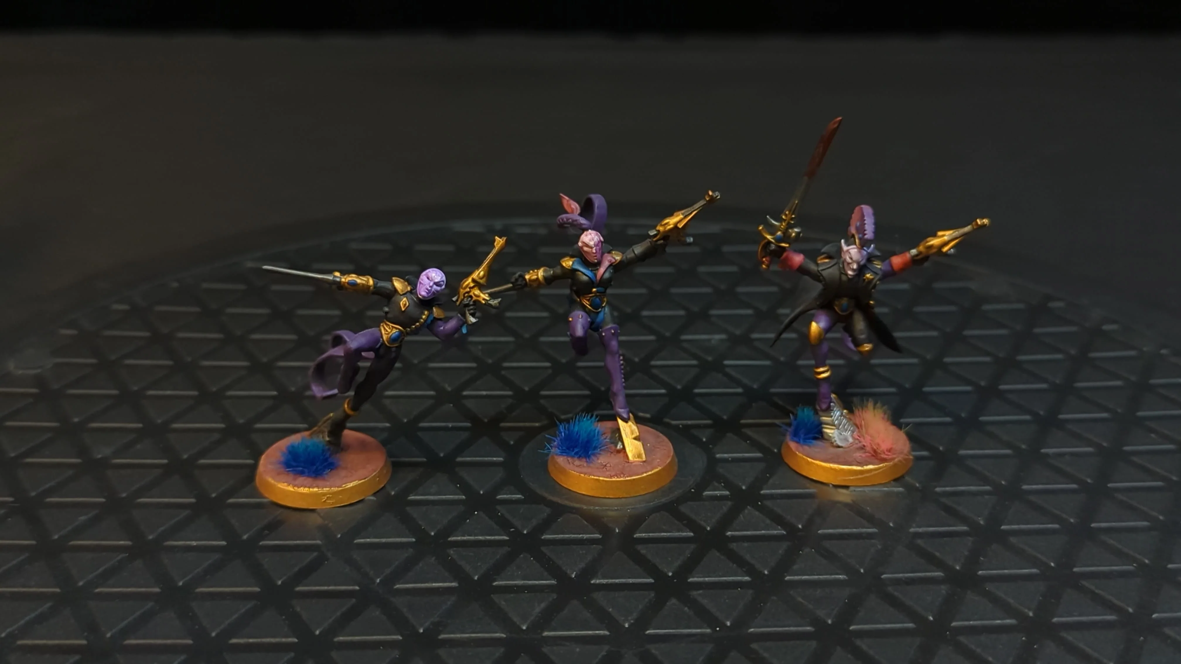 Warhammer 40k Aeldari Harlequin Troupe x3 Painted