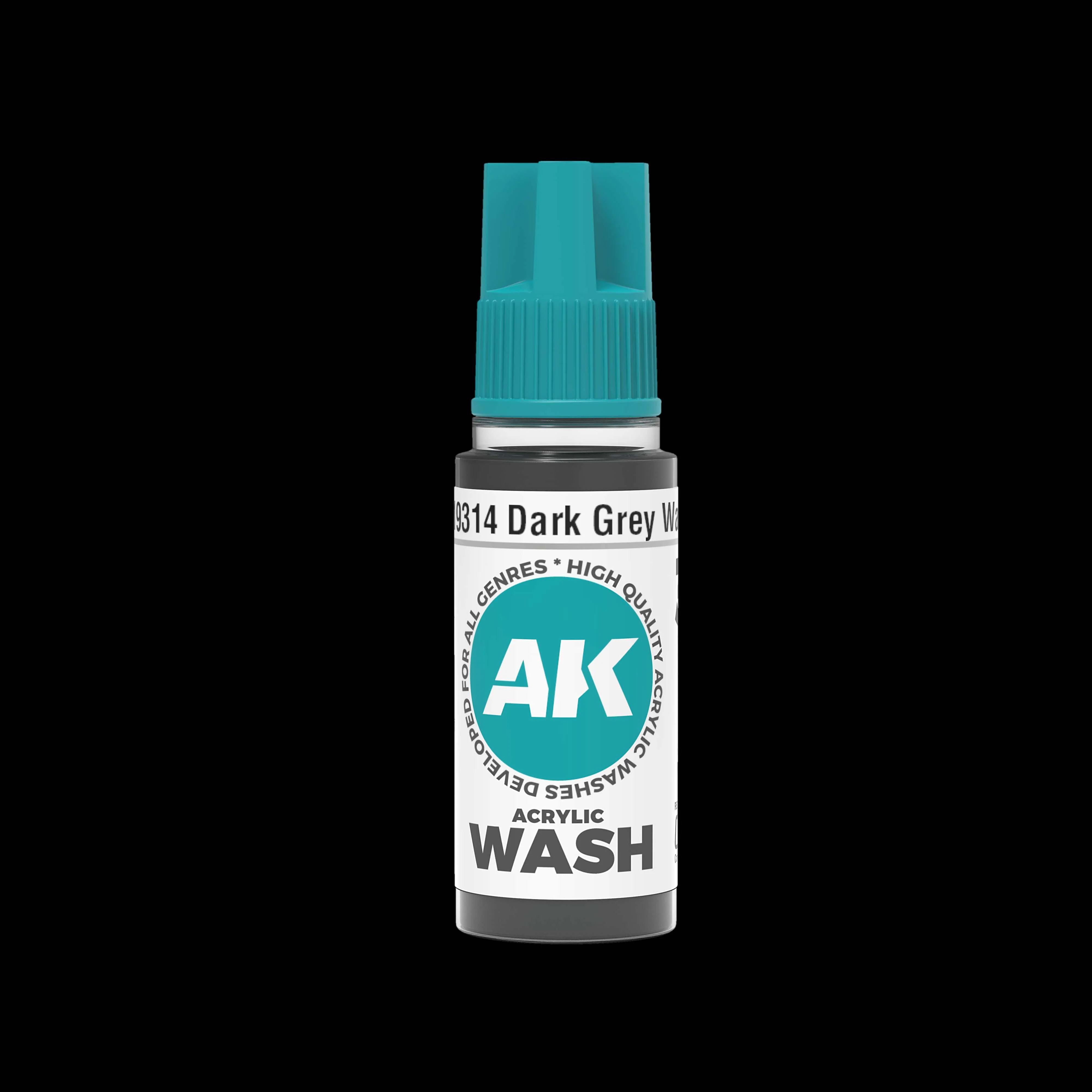 AK Interactive 3rd Gen Acrylic Wash 18ml - Dark Grey