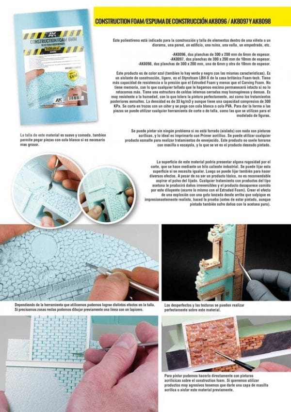 AK Interactive Construction Foam 10mm - High Density Foam 195 X 295mm (2 sheets) - Image 4