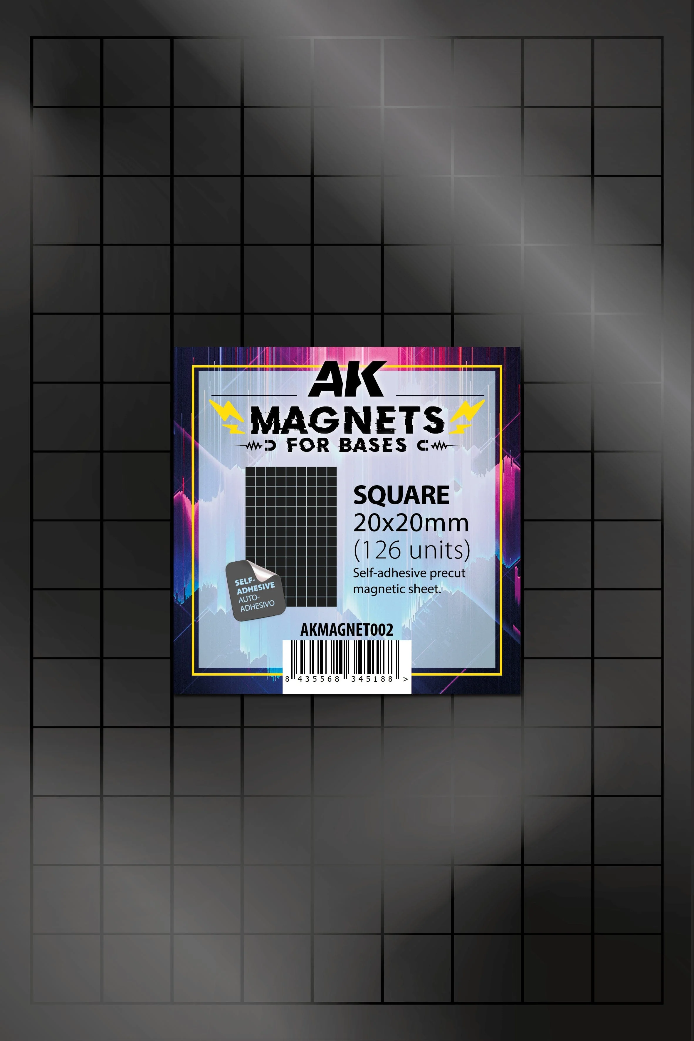 AK Interactive Magnetic Sheet Square Base 20x20mm (126 units)