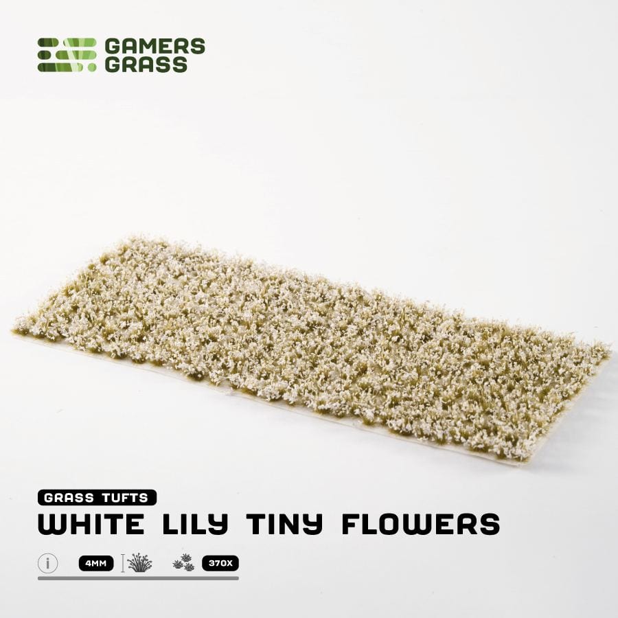 Gamer's Grass Tufts - White Lily Tiny Flowers