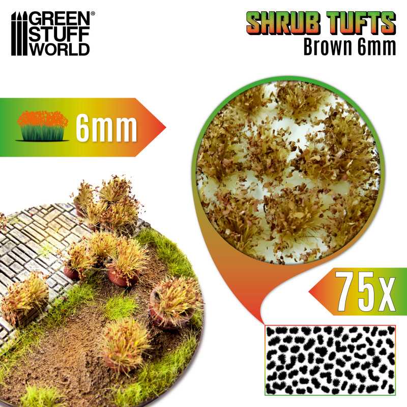 GSW Shrubs Tufts 6mm - Brown
