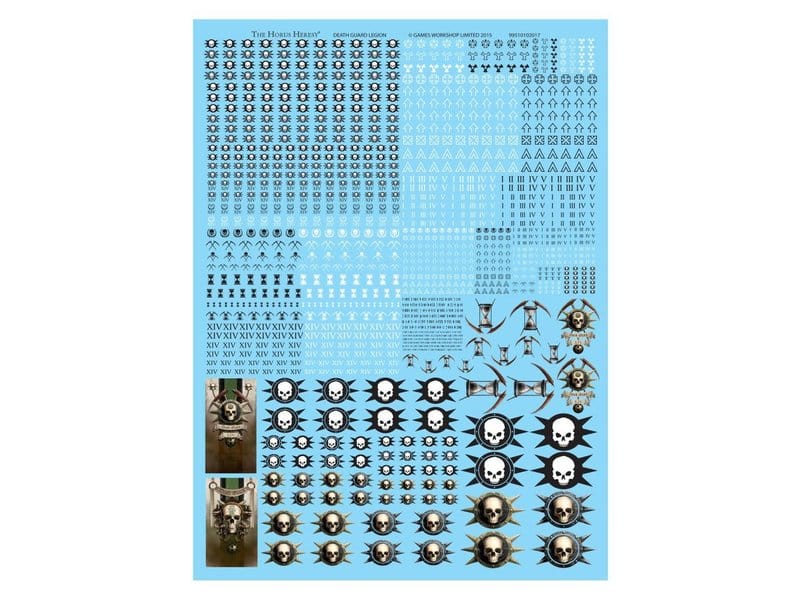 Horus Heresy Death Guard Legion Decals Transfer sheet