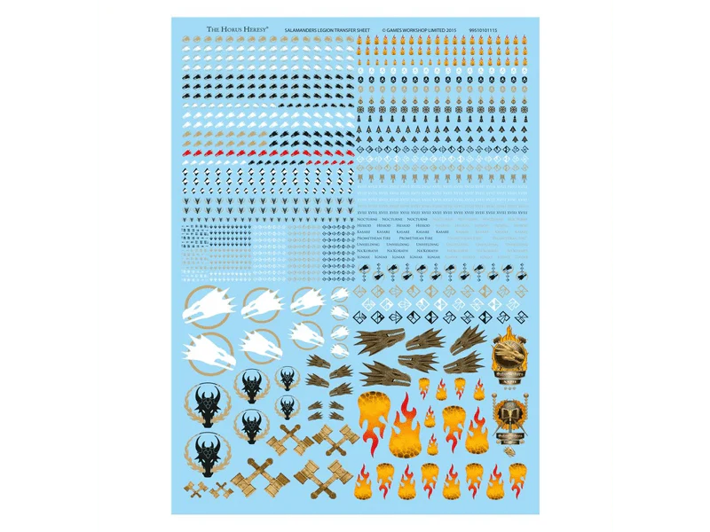 Horus Heresy Salamanders Legion Decals Transfer sheet