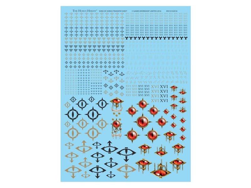 Horus Heresy Sons of Horus Legion Decals Transfer sheet