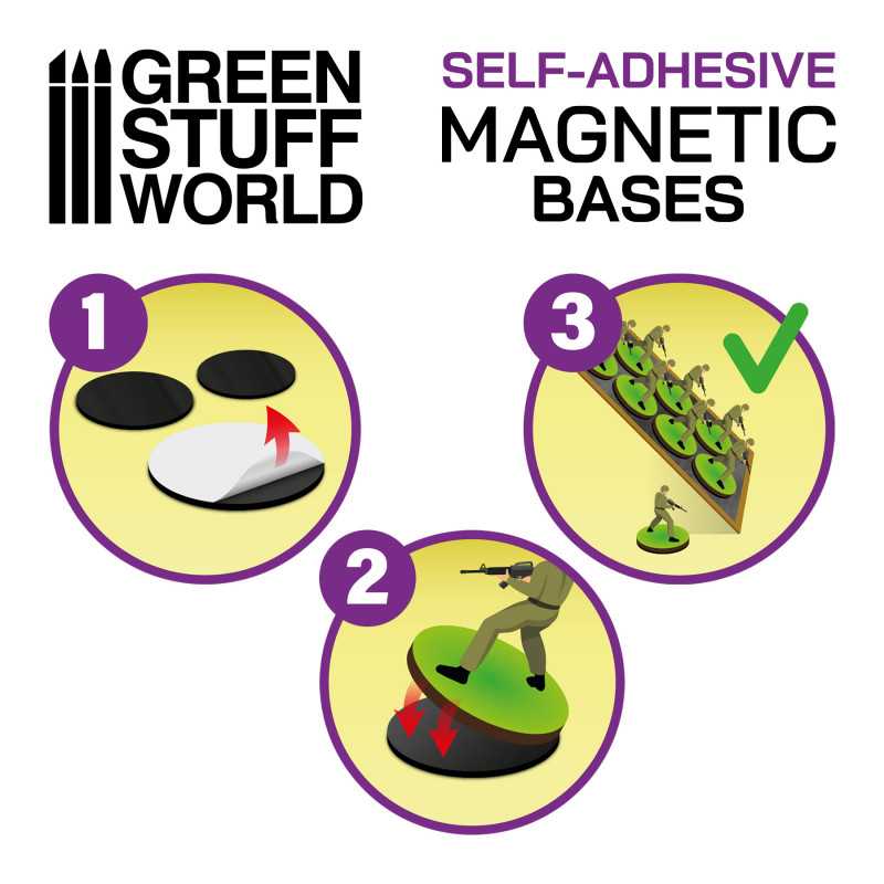 GSW Magnetic Adhesive Sheets - Precut Sizes - 50mm - Image 2