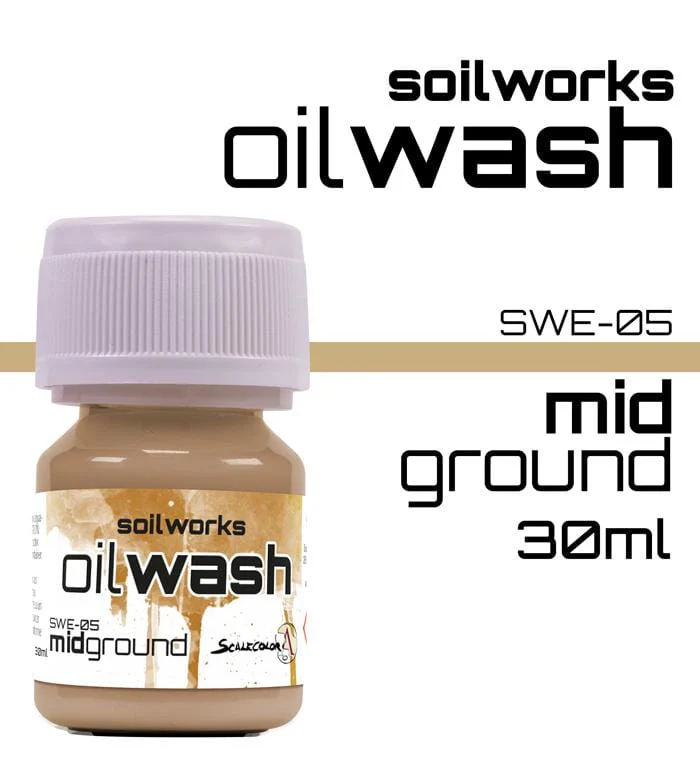 Scale 75 Soilworks Oil Washes 30ml - Mid Ground