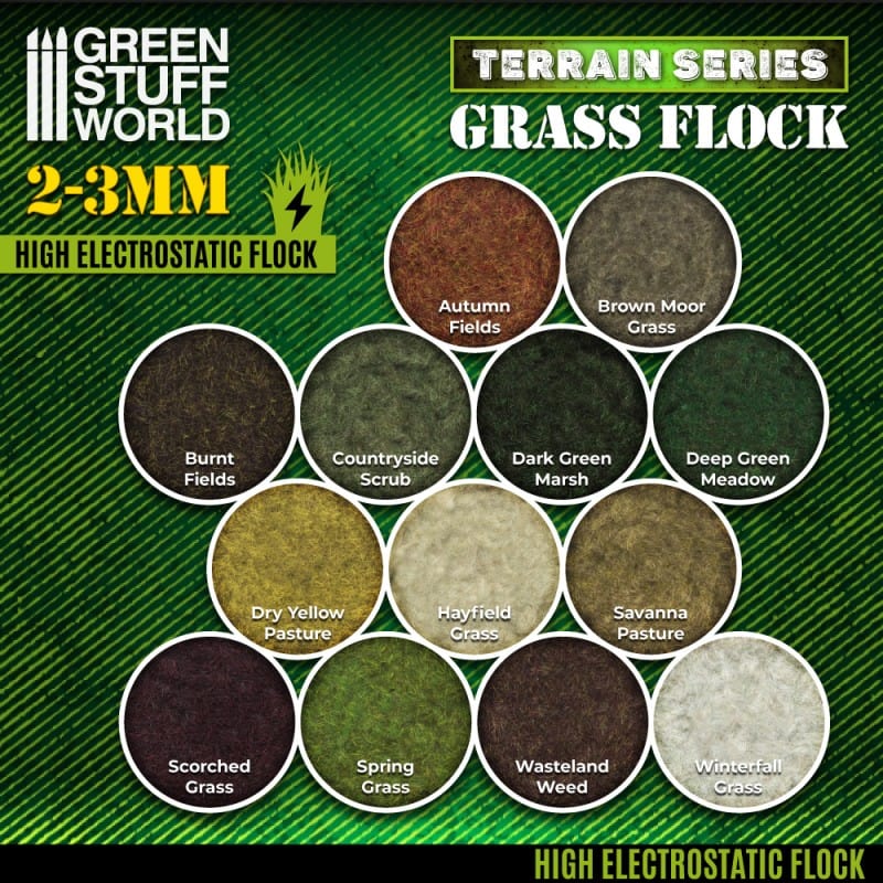 GSW Static Grass Flock 2-3mm - Dark Green Marsh 200ml - Image 3