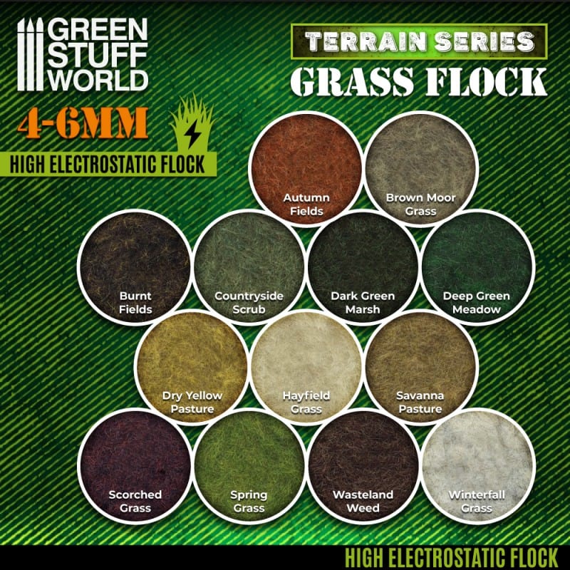 GSW Static Grass Flock 4-6mm - Deep Green Meadow 200ml - Image 3