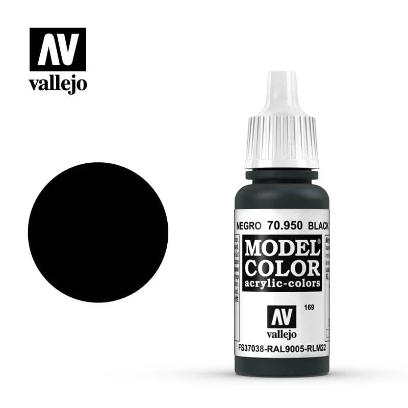 Vallejo Model Color Black 17ml - (191)
