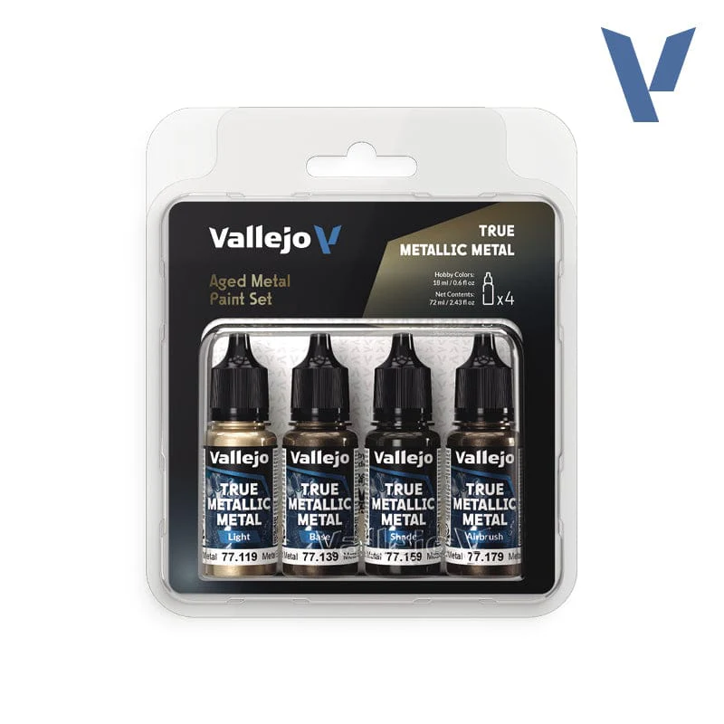 Vallejo True Metallic Metal Set - Aged Metal