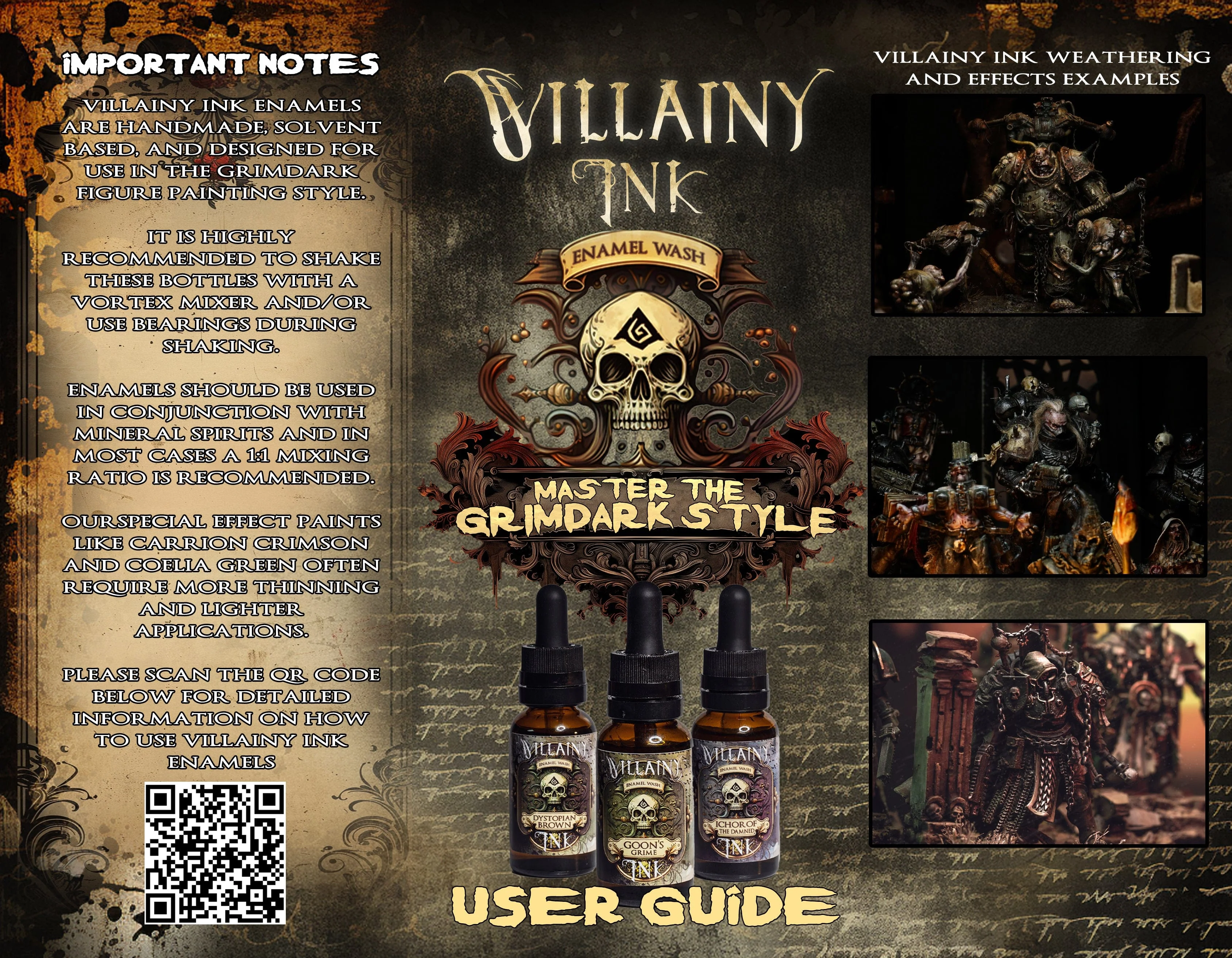Villainy Inks Phase I - Handcrafted Enamel Washes 30ml - Dystopian Brown - Image 7