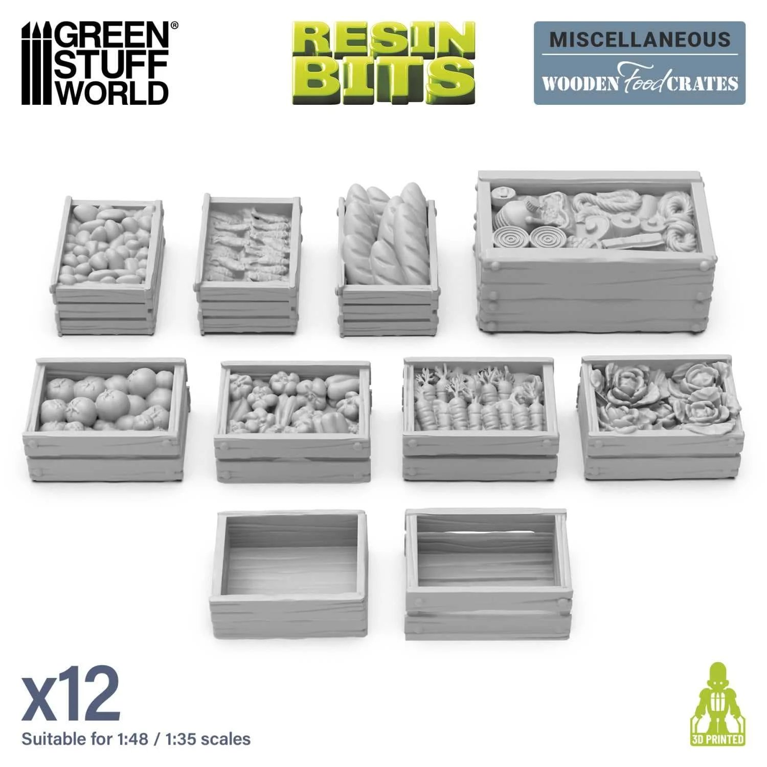 GSW - Wooden Food Crates 1:48